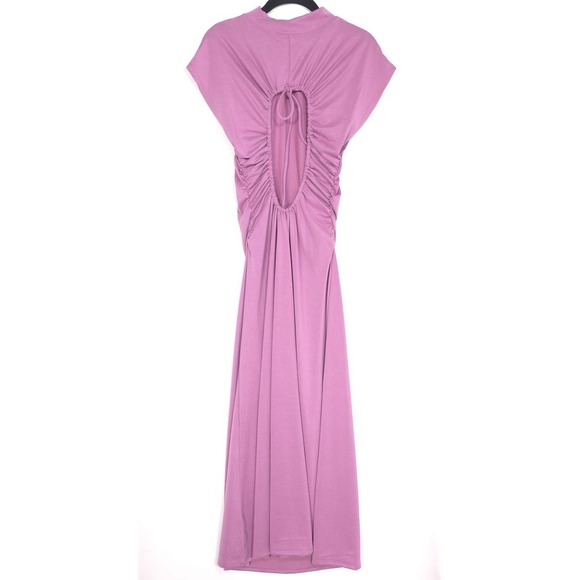 Anthropologie NEW Size M Turtleneck Ruched Midi Dress MAUVE Daily PRACTICE - Picture 10 of 15